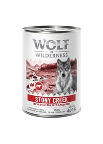 Wolf of Wilderness Senior “Expedition” 6 x 400 g.- Stony Creek - volaille, bœuf