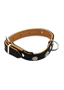 HEIM Halsband Edelweiß 24-29cm Halsomvang B16mm zwart/beige Hond