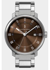 Men's Automatic Watch &ndash; Silver Brown - Brushed Steel Case, Sapphire Glass, Metal Bracelet - 42h Power Reserve, 42mm , Japanese Automatic Movement -