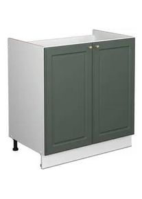 VICCO Waschbeckenunterschrank Fame-Line Grün-Gold Landhaus 80 x 82 cm ohne Ap , Grün, Weiß , Holzwerkstoff , 1 Fächer , Rechteckig , 80x82x51.6 cm , Badezimmer, Badezimmerschränke, Waschbeckenunterschränke