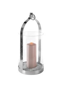 Fink, Windlicht &raquo;LONIDA&laquo; H&auml;ngewindlicht, aus Edelstahl, Outdoorgeeignet, silberfarben, Edelstahl, Glas, B/H/T: 45 cm, silberfarben