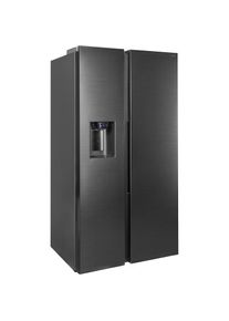 Samsung , Side-by-Side »RS70F66KBFEF« 178 cm hoch 91,2 cm breit Eis- und Wasserspender, Al Energy Mode, No Frost+ , Black Steel