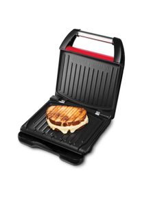 George Foreman, Kontaktgrill &raquo;Steel Compact Fitnessgrill rot 25030-56&laquo; 1200 W, rot, Betriebs- und Temperaturkontrollleuchte
