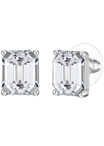 Yokoamii, Damen, Paar Ohrstecker &raquo;Set: Y525&laquo; mit Glas, silber + wei&szlig;, silber + wei&szlig;, Ohrstecker f&uuml;r Damen