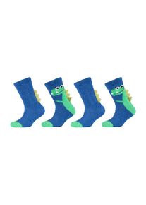 Camano , Jungen , Socken »COSY FANCY APPLICATION SOCKS« 4 Paar tlg. mit elastischem Bund , blue , 35 (38) , 35 (38) , Socken von Camano