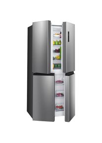 Hanseatic, French Door &raquo;HCDD18080CI&laquo; 180 cm hoch 79, 5 cm breit NoFrost, Edelstahl-Optik, Edelstahl-Optik