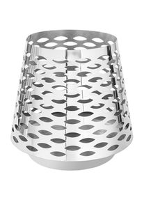 Fink, Windlicht &raquo;LUMA, Weihnachtsdeko&laquo; mit mandelf&ouml;rmigen &Ouml;ffnungen, silberfarben, Edelstahl, B/H/T: 30 cm, silberfarben