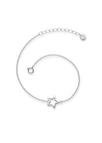 Glanzst&uuml;cke M&uuml;nchen Glanzst&uuml;cke M&uuml;nchen, Damen, Gliederarmband &raquo;X965&laquo; aus Sterling Silber, silber, silber, Dieses Sternenarmband weist dir den Weg