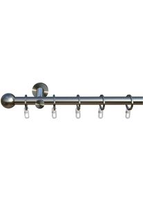 Indeko , Gardinenstange »Colombes« Ø 16 mm 1 läufig-läufig Wunschmaßlänge Komplett-Set inkl. Ringen und Montagematerial , edelstahlfarben , B/L:...