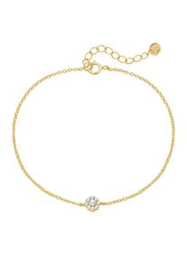 Glanzst&uuml;cke M&uuml;nchen Glanzst&uuml;cke M&uuml;nchen, Damen, Gliederarmband &raquo;GSM4005&laquo; mit Zirkonia, gelbgold + wei&szlig;, gelbgold + wei&szlig;, Armband f&uuml;r Damen