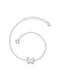 Glanzst&uuml;cke M&uuml;nchen Glanzst&uuml;cke M&uuml;nchen, Damen, Gliederarmband &raquo;X973&laquo; aus Sterling Silber, silber, silber, Filigranes Damen-Armband mit Schmetterling-Symbol
