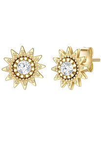 Glanzst&uuml;cke M&uuml;nchen Glanzst&uuml;cke M&uuml;nchen, Damen, Paar Ohrstecker &raquo;Set: GSM1259&laquo; Ohrstecker Sterling Silber gelbgold Zirkonia wei&szlig;, gelbgold + wei&szlig;, gelbgold + wei&szlig;, 