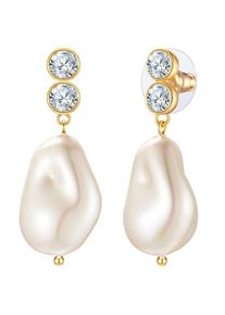 Yokoamii , Paar Ohrhänger »Set: Y82« mit Perle , gelbgold , 38,9 mm , Ohrhänger für Damen