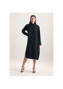 Seidensticker , Sommerkleid »Schwarze Rose« Langarm Kragen Uni , schwarz , Normalgrößen , XXL(44) -Normalgrößen , XXL(44) , Passform: Oversized