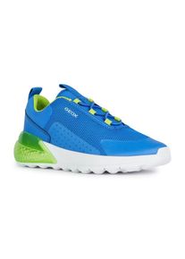 Geox , Kinder,Juegendliche , Slip-On Sneaker »J ACTIVART ILLUMINUS« mit cooler Blinkfunktion , blau-lemon , 26 , 26 , Sneaker von Geox zum Schlupfen
