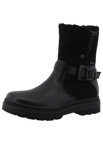 Tom Tailor , Winterstiefelette , Blockabsatz, Winterboots, Stiefelette mit Zierschnalle , schwarz , 38 , 38 , Robuste Stiefelette mit praktischem...