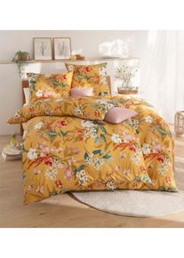 Bierbaum unisex Bedtextiel in papaya ,maat 80x80/135x200 cm, Witt, 100% Katoen
