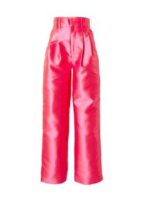 Warehouse Pantalon à pince 'Satin Twill High Waisted Wide Leg Trouse' Femme rose taille 10