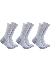 Carhartt Crew, socks 3-pack , color: Light Grey , size: XL