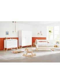 Pinolino Babyzimmer , Weiß, Eschefarben , Holz, Holzwerkstoff , Esche , massiv , 5 Fächer , 3 Schubladen , in verschiedenen Größen erhältlich,zum Juniorbett umbaubar, höhenverstellbar, Sprossen mit Normabstand, Schlupfsprossen, Lattenrost inklusive, Aufbauanleitung im Karton , Baby & Kindermöbel, Babyzimmer, Babyzimmer-serien