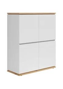 Xora Highboard , Weiß, Eiche Artisan , Holzwerkstoff , 2 Fächer , 100x121x42 cm , FSC Mix , Beimöbel erhältlich, stehend , Kleinmöbel, Kommoden, Highboards