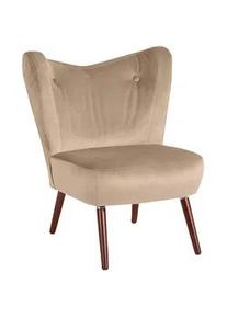 Max Winzer Sessel , Sandfarben , Textil , Nussbaum , 70x86x69 cm , Goldenes M, Made in Germany , Wohnzimmer, Sessel, Sonstige Sessel