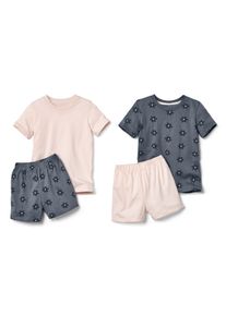 Tchibo - 2 Kleinkinder-Pyjamas - Gr. 86/92 - dunkelblau/print