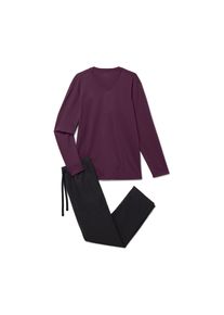 Tchibo - Pyjama-Set mit Flanellhose - Herren - Gr. XL - bordeaux/gestreift