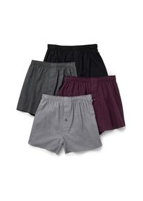 Tchibo - 4 Flanell-Boxershorts - Herren - Gr. S/4 - bordeaux/gestreift