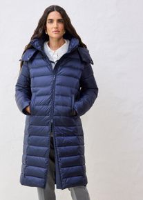 bonprix Płaszcz puchowy z pierza z recyklingu, niebieski, 38