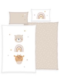 Baby Best Babybettwäsche »Little Friends« 2 Stk. tlg. mit liebevollem Motiv in bunt, Größe B/L: 40 cm x 60 cm