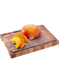 Gefu Tranchierbrett »ENNO« Hackblock mit Saftrinne in braun, Größe B/H/L: 30 cm x 4,5 cm x 44 cm