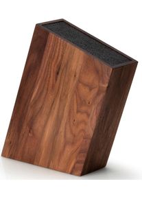 CONTINENTA Messerblock 1 Stk. Walmussholz, mit flexiblem Einsatz in braun