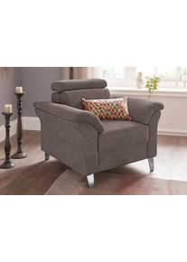 Sit & More Sit&More Sessel »Arngast« inklusive Federkern und Kopfteilverstellung in grau, Größe B/H/T: 101 cm x 84 cm x 93 cm