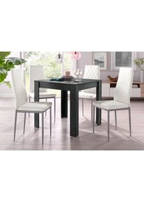 Inosign Essgruppe Set, 5 Stk. tlg. mit Tisch in schieferfarben, Breite 80 cm in grau