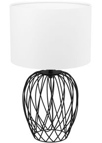 Eglo Tischleuchte »NIMLET« E27 1 Stk. Tischleuchte in schwarz aus Stahl - exkl. E27 - 40W in schwarz, Größe Ø 30 Höhe: 51,5 cm