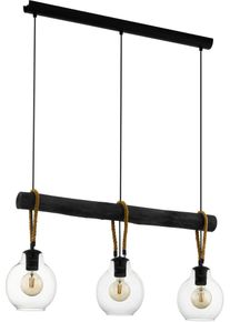 Eglo Hängeleuchte »RODING« E27 1 Stk. Hängeleuchte in schwarz und braun aus Stahl in braun, Größe Höhe: 110 cm