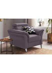 Sit & More Sit&More Sessel »Arngast« inklusive Federkern und Kopfteilverstellung in grau, Größe B/H/T: 101 cm x 84 cm x 93 cm