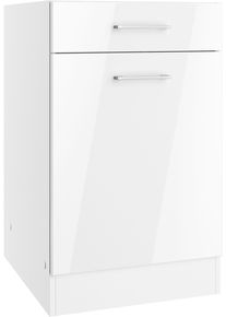 Kochstation Unterschrank »KS-Milan« Unterschrank 50 cm in weiß, Größe B/H/T: 50 cm x 82 cm x 60 cm
