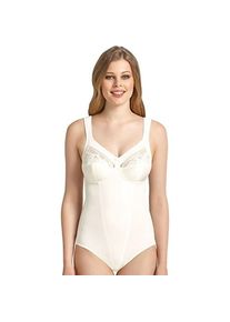 Anita, Damen, Bodys, Safina Body für Damen mit transparenter Stickarbeit und Baumwoll-Einsatz, Weiss, (105 B)
