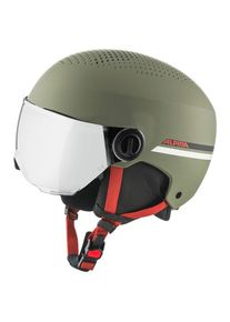 Alpina Kid's Zupo Visor Q-Lite Mirror S2 Ski helmet Kids (51-55 cm, olive)