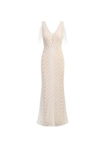 Apart Fashion, Kleider, Extravagant Long Sequin Dress with Integrated Cups, Layered Chain Armholes, and Flared Skirt, (44)