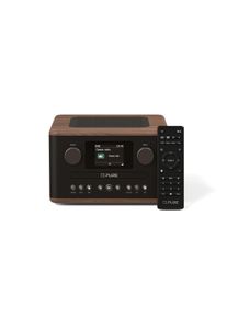 pure Classic C-D4 - De leuke compacte digitale radio met cd-speler, Koffiebruin/Walnoot