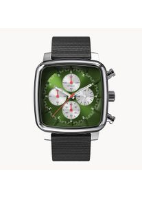 D20 Chronograph Stradale-Men's Watch-Green/Black-Sapphire-hardened mineral glass-Ocean Plastic Strap &ndash; 41 mm Case &ndash; Quartz Movement-deTomaso