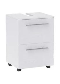 HOMCOM Waschbeckenunterschrank Unterschrank mit Schrankfach, Schublade Weiß , Holzwerkstoff , 35.5x59x41.5 cm , Badezimmer, Badezimmerschränke, Waschbeckenunterschränke