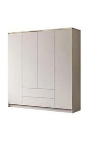 Lookway Kleiderschrank Aurora 4D2Sz in Kaschmir mit Schubladen , Kaschmir, Goldfarben , Holzwerkstoff , Uni , Rechteckig , 200x213x57 cm , Schlafzimmer, Kleiderschränke, Drehtürenschränke