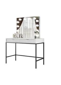 Lookway Schminktisch MIT Spiegel Cortado Elite Weiss , Weiß , Holzwerkstoff , 104x78x50 cm , Schlafzimmer, Schminktische