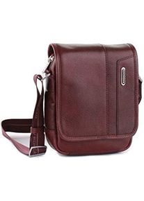 Roncato, Handtasche, Panama DLX Herrentasche mit verstellbarem Schultergurt und Klappe, Rot