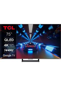 TCL QLED-Fernseher »75C731X2« 189 cm/75 ′′ Smart-TV 4K HDR Pro in grau, Größe 75 ′′