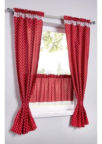 bonprix Draperie cu bentiţă de prindere (2buc/pac), roşu, Î/Lă: 145/70 cm